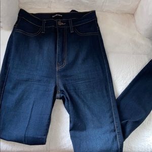 Fashion Nova dark wash high rise jeans